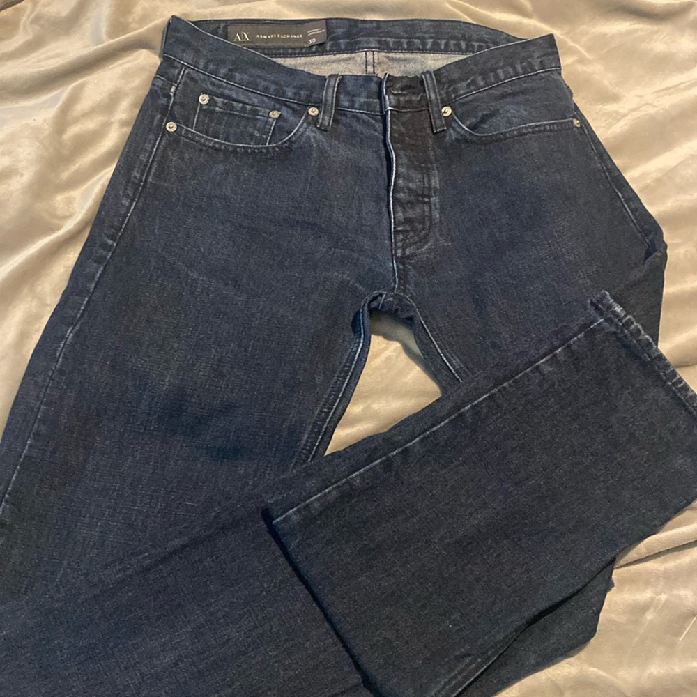 Armani Exchange Straight Jambe Droite Denim Jeans